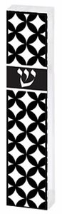 בית אקרילי מעוטר לוחית אלומיניום בהדפס שחור לבן לקלף 12